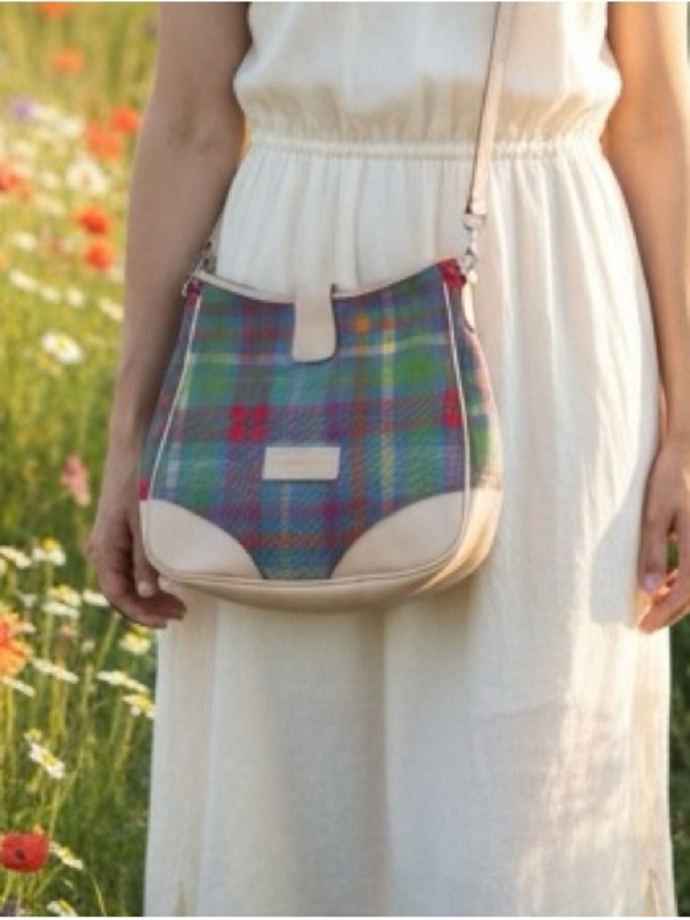 Dooney & Bourke Vintage Blue Picnic Tattersall Crossbody Bag